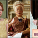 Nicola Coughlan as Penelope, Golda Rosheuvel as Queen Charlotte, and Ben Miller as Lord Featherington in Bridgerton